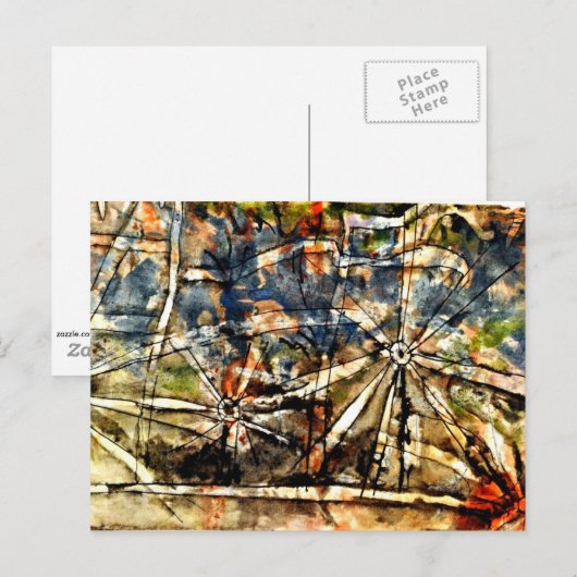 Klee -通りランプ ポストカード (正面/裏面)