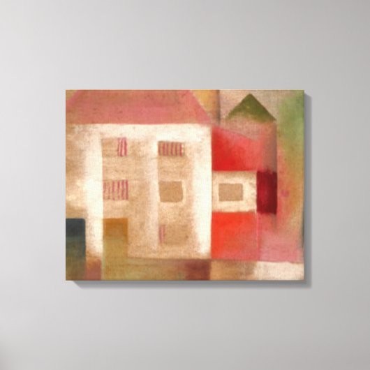Klee – 郊外のハウスイン キャンバスプリント (正面)