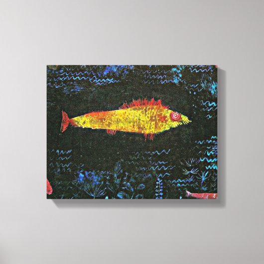 Klee – 金魚、有名絵画な魚、 キャンバスプリント (正面)