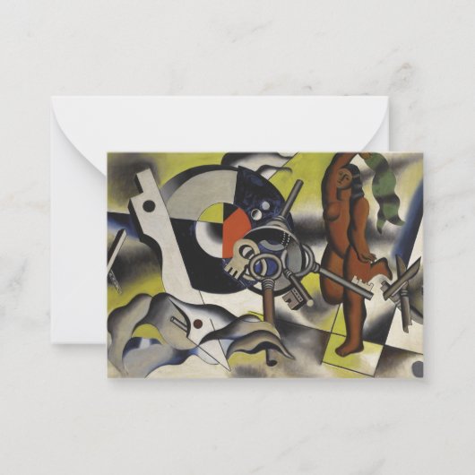 Klee -鍵付き女性 ノートカード (正面)