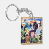 Klee – 馬、有名絵画な キーホルダー (正面左)