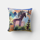 Klee – 馬、有名絵画な クッション (正面)