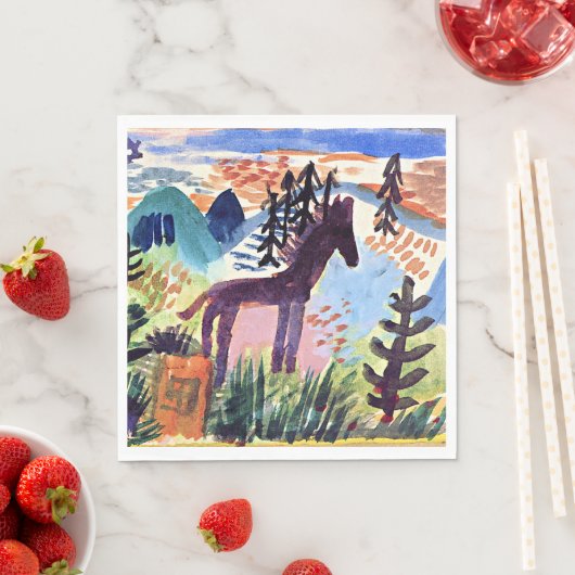 Klee – 馬、有名絵画な スタンダードランチョンナプキン (インサイチュ)