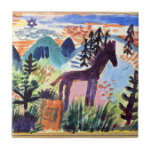 Klee – 馬、有名絵画な タイル (正面)