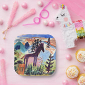 Klee – 馬、有名絵画な ペーパープレート (パーティー)