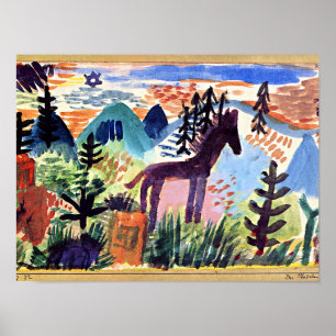 Klee – 馬、有名絵画な ポスター