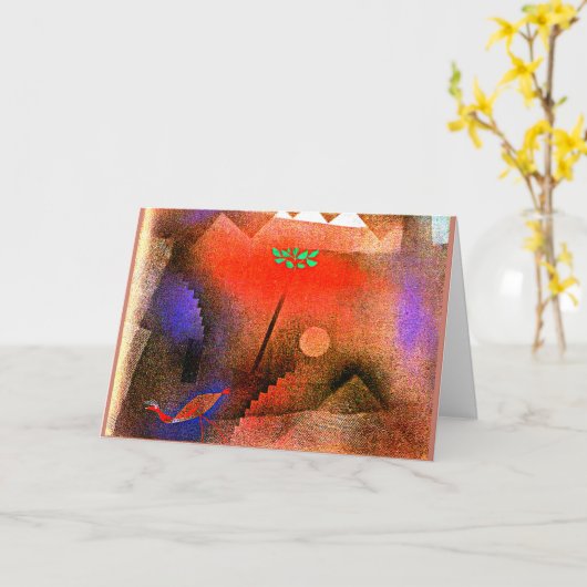 Klee – 鳥のオフカード カード (黄色い花)