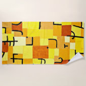 Klee – 黄色のキャラクター、 ビーチタオル (正面)