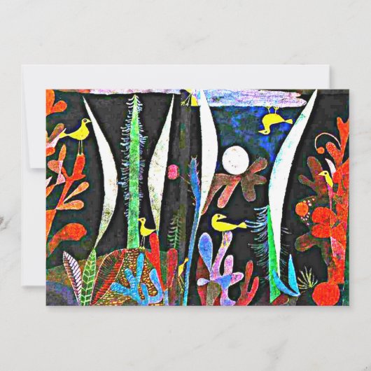 Klee – 黄色の鳥と風景 カード (正面)