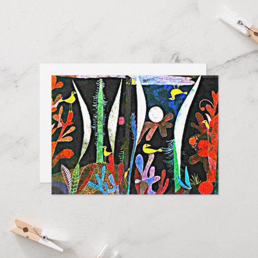 Klee – 黄色の鳥と風景 カード (正面/裏面インサイチュ)