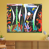 Klee – 黄色の鳥と風景 キャンバスプリント (インサイチュ (リビング))