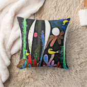 Klee – 黄色の鳥と風景 クッション (ブランケット)