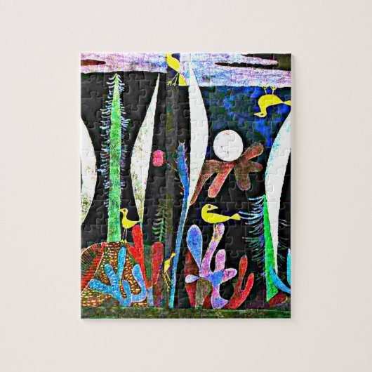 Klee – 黄色の鳥と風景 ジグソーパズル (縦)