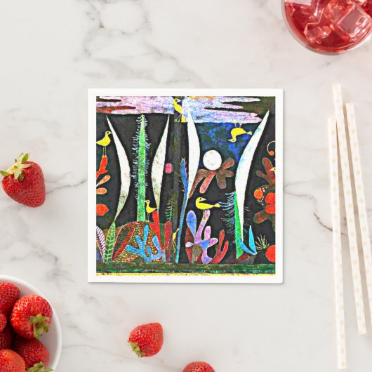 Klee – 黄色の鳥と風景 スタンダードカクテルナプキン (インサイチュ)