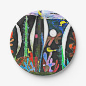 Klee – 黄色の鳥と風景 ペーパープレート (正面)