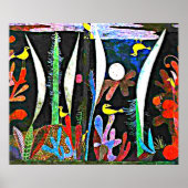 Klee – 黄色の鳥と風景 ポスター (正面)