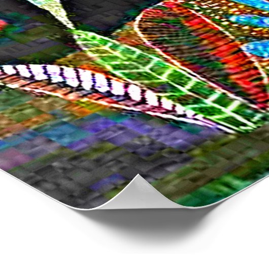 Klee – 黄色の鳥と風景 ポスター (角)