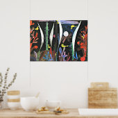 Klee – 黄色の鳥と風景 ポスター (キッチン)