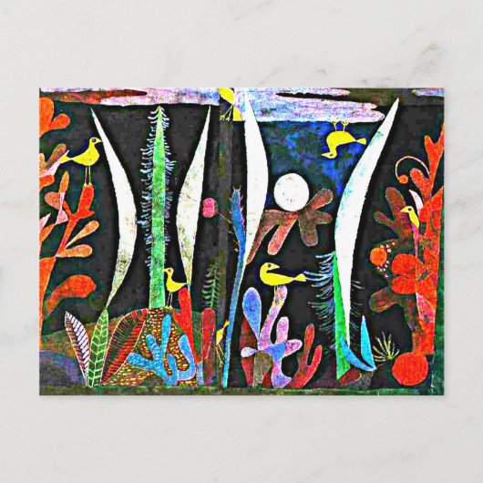 Klee – 黄色の鳥と風景 ポストカード (正面)