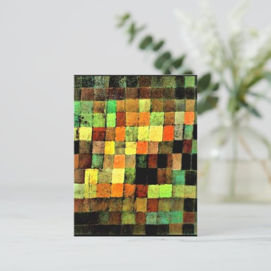 Klee – 黒の古代サウンド抽象芸術 ポストカード (スタンド正面)