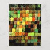 Klee – 黒の古代サウンド抽象芸術 ポストカード (正面)