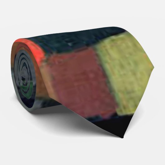 Klee - Abstract Color Harmony with Squares ネクタイ (ロール)