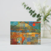 Klee - Ad Parnassus、有名な抽象芸術アート ポストカード (スタンド正面)