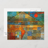 Klee - Ad Parnassus、有名な抽象芸術アート ポストカード (正面/裏面)
