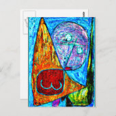 KLEE - Angel Still-1939年フェミニンアートワーク ポストカード (正面/裏面)