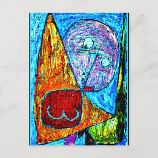 KLEE - Angel Still-1939年フェミニンアートワーク ポストカード (正面)