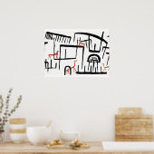 Klee - Animals in an Enclosure ポスター (キッチン)