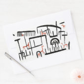 Klee - Animals in an Enclosure Rectangular Sticke 長方形シール (封筒)
