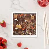 Klee - Bird Garden, famous artwork, スタンダードカクテルナプキン (インサイチュ)