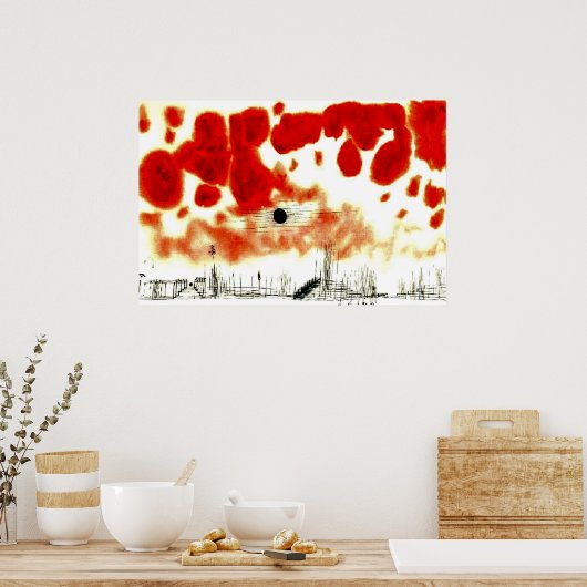 Klee - Bor上空の雲 ポスター (キッチン)