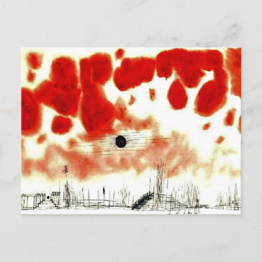 Klee - Bor上空の雲、 ポストカード (正面)