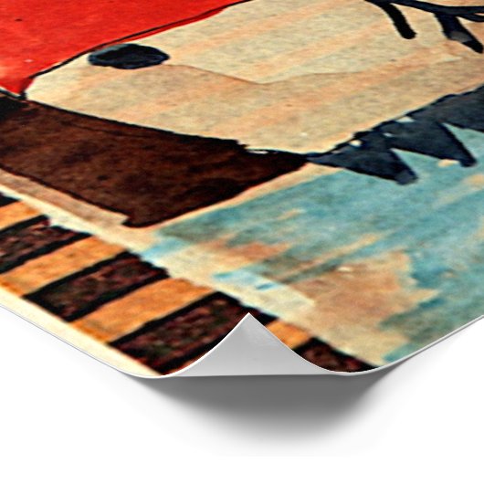 Klee - Castle landscape with black lightning ポスター (角)