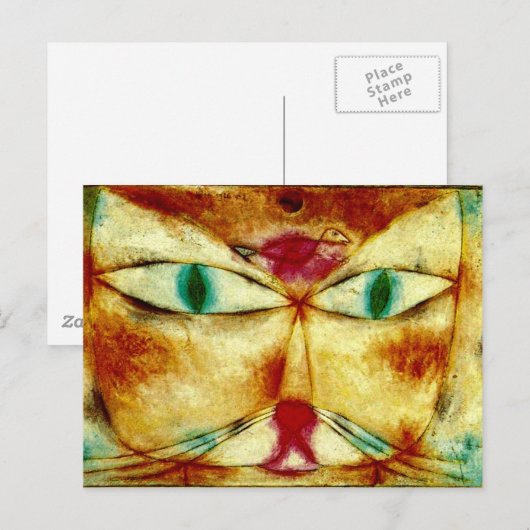 Klee - Cat and Bird ポストカード (正面/裏面)