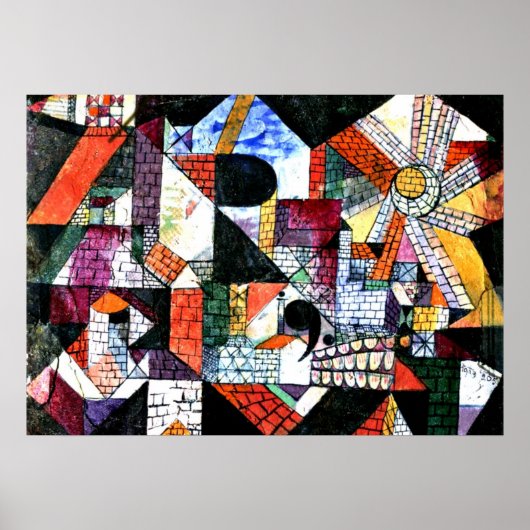 Klee - City of R; Paul Klee artwork ポスター (正面)
