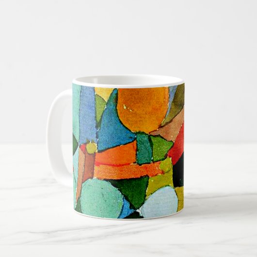 Klee - Color-Shapes、有名な絵画製品、 コーヒーマグカップ (正面左)