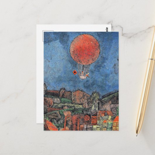 Klee - Der Luft Balloon ポストカード (正面/裏面インサイチュ)