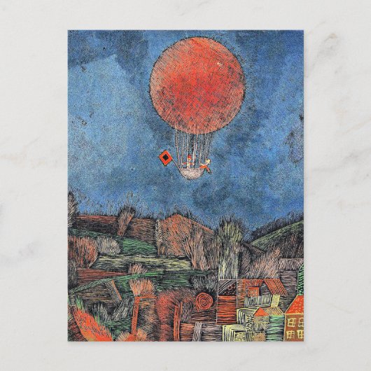 Klee - Der Luft Balloon ポストカード (正面)