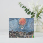 Klee - Der Luftballoon,抽象芸術アートワーク ポストカード (スタンド正面)