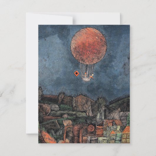 Klee - Der Luftballoon，有名絵画な カード (正面)