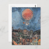 Klee - Der Luftballoon, abstract artwork ポストカード (正面/裏面)