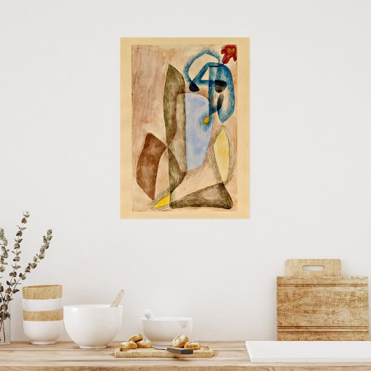 Klee - Flower in 3月、抽象芸術・アート ポスター (キッチン)