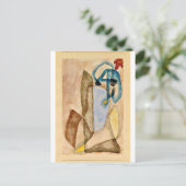 Klee - Flower in 3月、抽象芸術・アート ポストカード (スタンド正面)