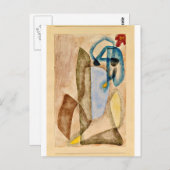 Klee - Flower in 3月、抽象芸術・アート ポストカード (正面/裏面)