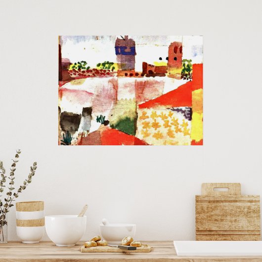 Klee - Hammamet with Mosque ポスター (キッチン)