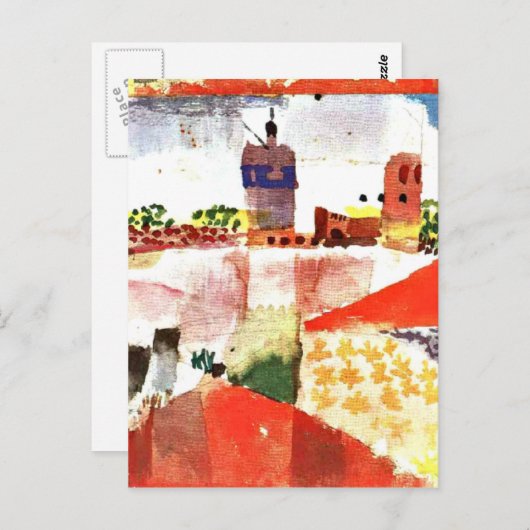 Klee - Hammamet with Mosque ポストカード (正面/裏面)