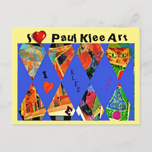 Klee - I Love Paul Klee Art ポストカード (正面)
